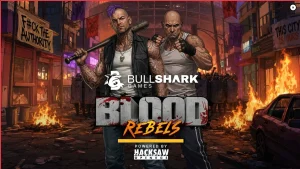 Tampilan visual slot Blood Rebels dengan tema urban yang gritty